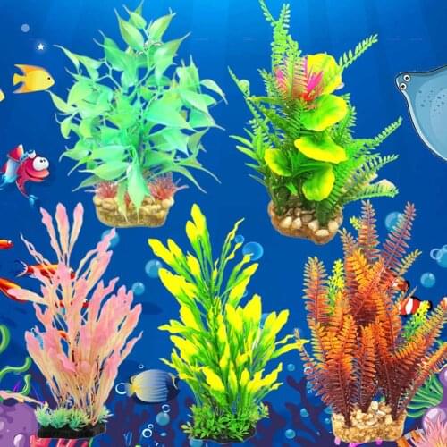 Artificial Weeds Water Grass Plants Aquarium Decoration Artificial Plants Fish Tank Decoration Plants aquario acuario accesorio