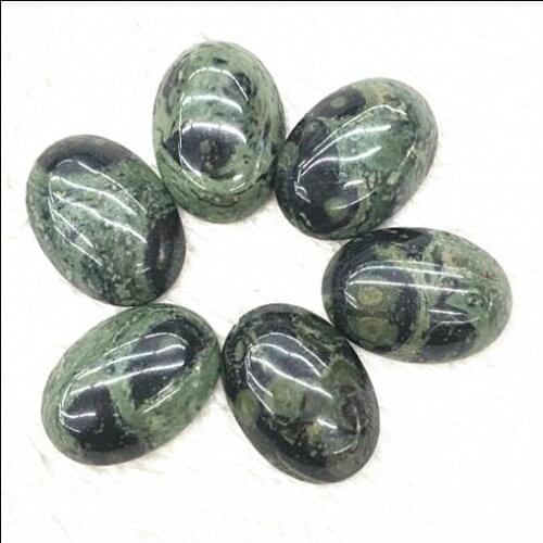 10pcs Nature Semi precious stone cabochons chinese Labradorite Stone blue jasperrs stone for metal pendants metal base 18x25mm