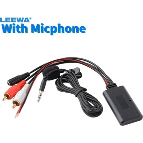 LEEWA Universal Auto Wireless Bluetooth Connection AUX Adapter for Stereo with 2 RCA AUX IN Music Audio Input Wireless Cable