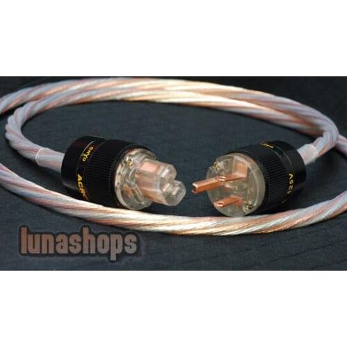 LN002809 Custom Handmade Acrolink Hifi Silver Plated Power cable For Tube amplifier CD Player