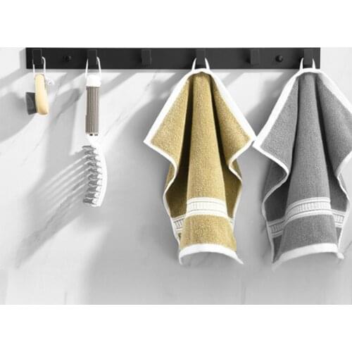 MLGB Thicken Aluminum Bath Towel Robe Hooks Black Bedroom Bag Hat Clothes Coat Hook Door Wall Hanger Home Wall Mount Rack