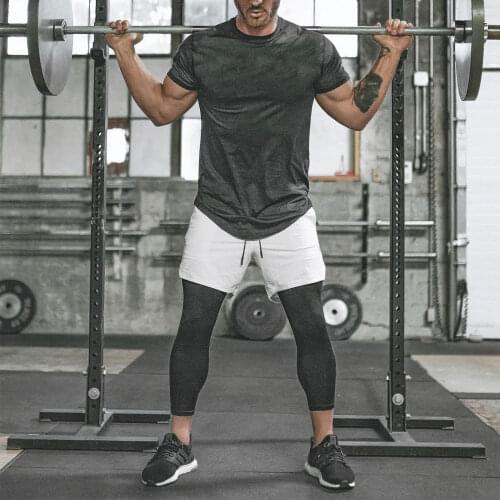 4-Color Men Muscle Brother Quick-Drying Breathable T-Shirt Summer Round Collar Training Casual Short-Sleeved Shirt Pullover