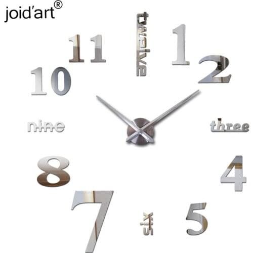 New wall clock watch clocks reloj de pared home decoration 3d Wall Sticker acrylic special sticker Living Room Needle