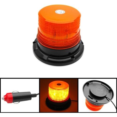 Amber Red LED Car Vehicle Strobe Warning light Police Flashing Beacon Magnetic Mounted led Emergency Lighting Lamp 12/24V