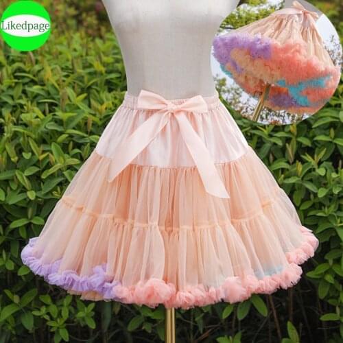 Lolita Dress Petticoat Underskirt Tutu No Bone Jupon Femme Halka Pod Sukienke Enaguas De Mujer Falda Sottogonna Fluffy Saia