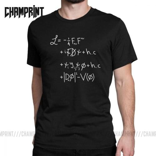 Casual Universe Lagrangian T-Shirt Men Cotton T Shirts Science Physics Geek Equation Nerd Short Sleeve Tees Summer Tops