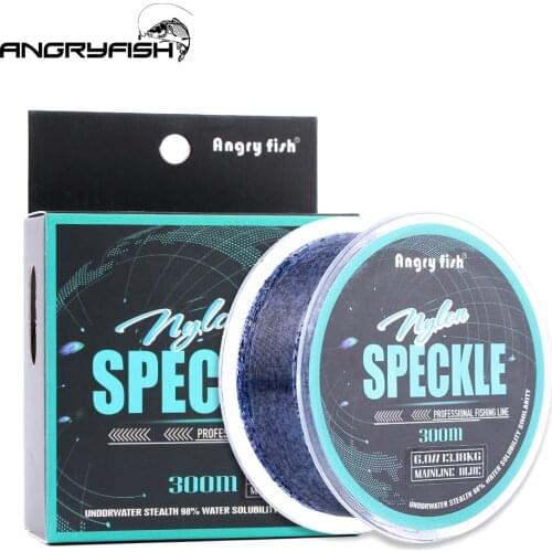 Angryfish Hot 300m Speckle Invisible Super Strong Monofilament Nylon Fishing Line