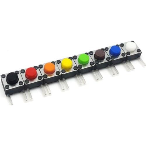 7 colour 6*6*11.5MM DIP touch switch 6MMX6MMX11.5MM micro switch 6X6X11.5MM button switch 2 feet side