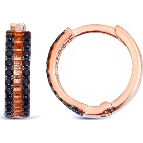 Argentum Concept-Black Stone Silver Ring Earrings