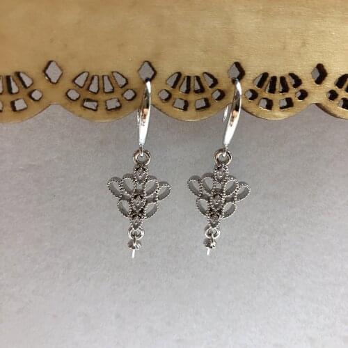 NEW Beautiful Earrings Mountings Fashion Drop Earrings Findings Settings Jewelry Parts Fittings for Pearls Beads Stones Jade