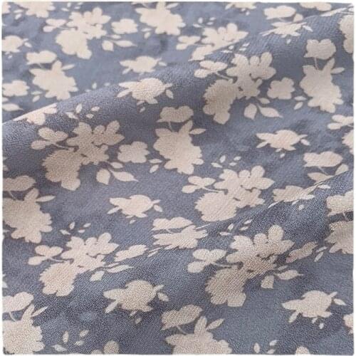 Width 59" Fashion Comfort Print Dark Print Silk Chiffon Fabric By The Half Yard For Dress Shirt Cheongsam Material