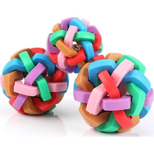 Dog Bite TPR Bell Ball Luminous Ball Flash Molar Colorful Ball Pet Interactive Toy Pet Supplies
