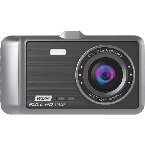 Dash Cam Full 1080p 4.0 Inch Screen Driving Recorder Car Monitor W Front And Rear Record 170° USB Interface Auto Loop Recording