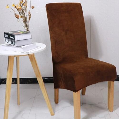 XL Size Chair Covers Spandex Solid Color Dining Chair Covers Anti-dirty Stretch Chair Cover Kitchen