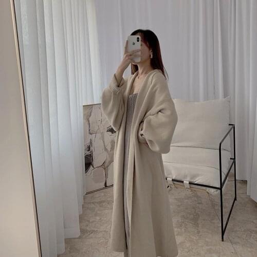 2021 Womens Autumn New Gentle Lazy French Long Sleeve Cardigan Coat Winter Clothes Women