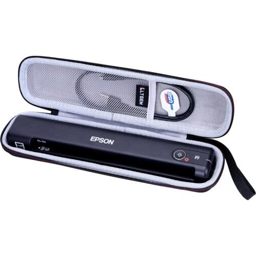 LTGEM EVA Hard Case for Epson Workforce ES-50 Portable Sheet-fed Document Scanner for PC and Mac