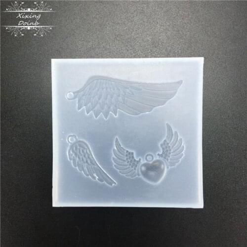 1Pcs Resin liquid silicone mold wing love resin mold DIY pendant jewelry making accessories mold