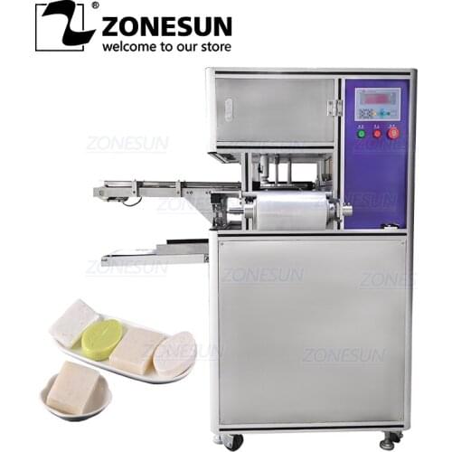 ZONESUN ZS-PK980 Automatic Round Square Handmade Soap Packaging Machine PE Stretch Film Wrapping Machine