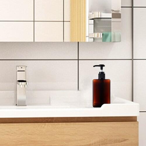 2/4-pack 280ML Bathroom Pump Bottle Square Empty Lotion Shower Gel Shampoo Essential Oils Soap Dispenser Square Bottles