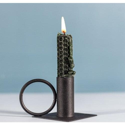 2Pcs/Set Europe Metal Iron Candle Holder Simple Candlestick for Dinner Wedding Table Decor Ornament Candle Stand Home Decoration