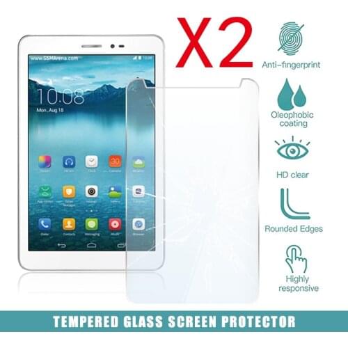 2Pcs Tablet Tempered Glass Screen Protector Cover for Huawei MediaPad T1 8.0 HD Eye Protection Explosion-Proof Tempered Film