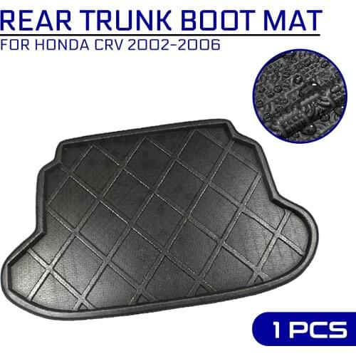 Car Floor Mat Carpet For Honda CRV 2002 2003 2004 2005 2006 Rear Trunk Anti-mud Cover