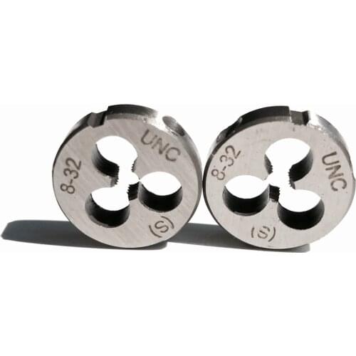 Free shipping of 2PCS Alloy steel made UNC 8-32 manual threading dies Threading Tools Lathe Model Engineer Thread Maker