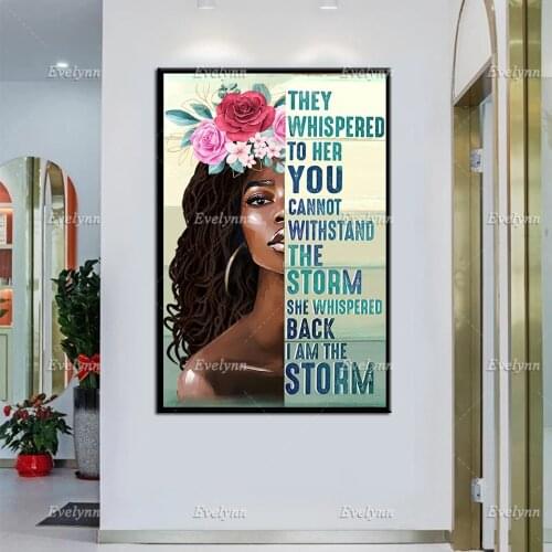 Black Girl Magic They Whispered To Her Canvas,Black Queen Poster Print, Black Women Art,Afro Queen Home Decor, Afro Queen Cavas