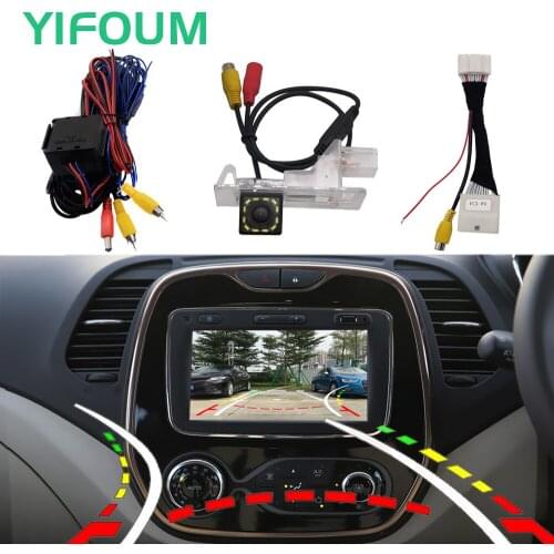 Fisheye Dynamic Trajectory HD Car Rear View Backup Camera For Renault Captur 2013 2014 2015 2016-2018 & Original Factory Screen