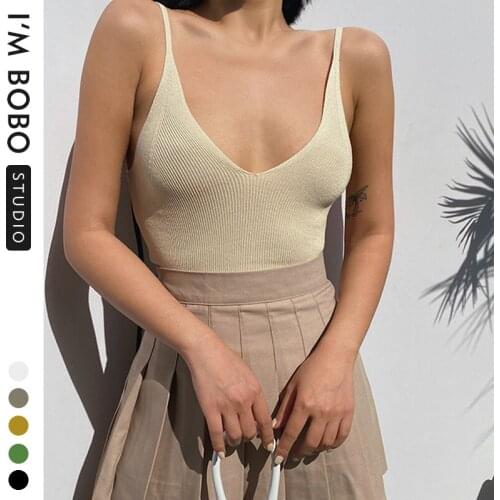 Hot Sale 2020 Summer Women Sexy Sleeveless Tops Fashion Short Square Collar Tank Tops 4 Colors