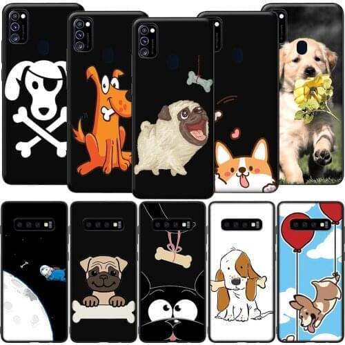 GX59 Dog and Bone Silicone Soft Case for Samsung S6 S7 Edge S8 S9 S10 S10E S20 Fe S21 S21s S30 Ultra Plus Lite