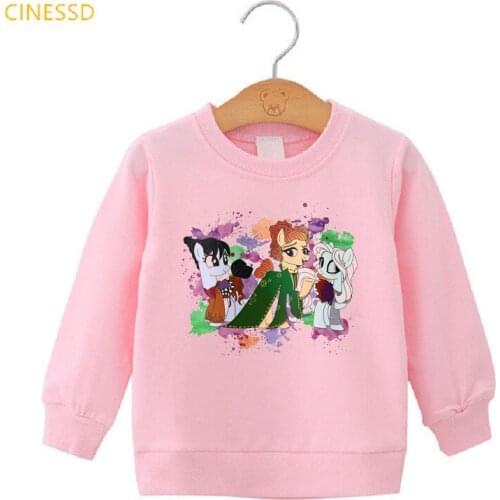 Watercolor Cute Horse Animal Print Hoodie Girl Harajuku Kawaii Kids Clothes Sping Autumn Winter Plus Velvet Children Clothing