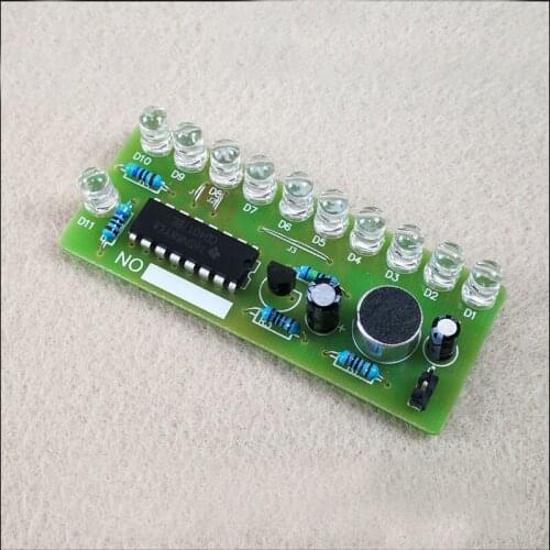 DC 3V-5V Sound control water lamp kit DIY Kit 5mm Colorful Clear LED Parts KitCD4017 Electronic Production Suite Parts Kit