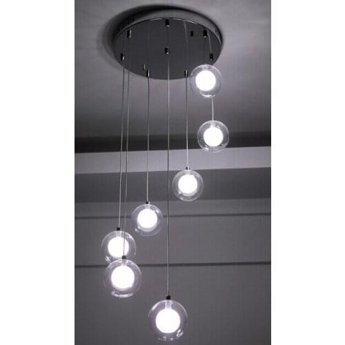 Bedroom lamp light LED Light Minimalist restaurant lamp fashion creative glass ball pendant lights bar in the dining room ZCL