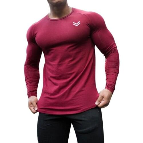 Training Running T Shirt Men Workout Bodybuilding Tops New Long Sleeve T Shirt Sport Men Gym Quick Dry Fitness compression