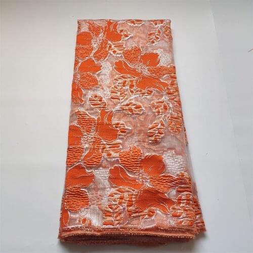 Latest Gilding African Lace Fabric 2021 High Quality French Brocade Jacquard Lace Fabric 5 Yards for Nigerian Party Dress HD002