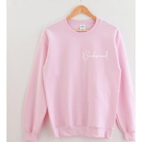 Skuggnas New Arrival Bridesmaid Sweatshirt Bachelorette Bridesmaid Hoodie Bridesmaid Gift Wedding Party Sweatshirt Clothing