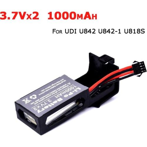 Original 7.4V 1000mAh Li-Po Battery for Udi U842 U842-1 U818S RC Quadcopter Drone Spare Parts