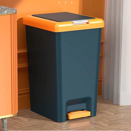Plastic Nordic Trash Can Cover Food Kitchen Simple Waterproof Creative Trash Can Office Kosz Na Smieci Household Products DG50WB