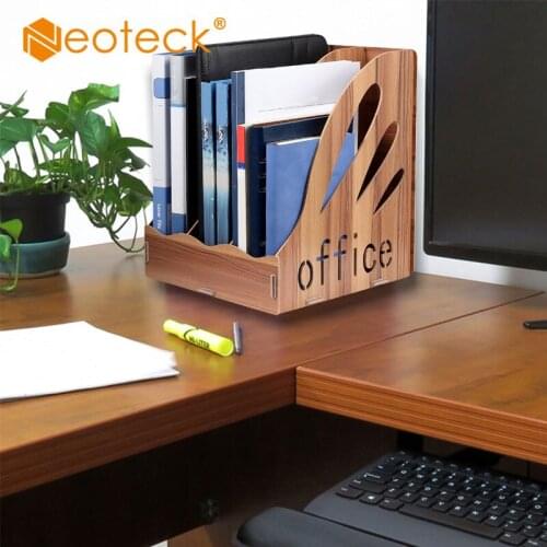 Neoteck Magazine Rack Files Folder Ultra Modern Simple Style Files Filling Rack Box Desktop Stationery Storage Triple Holder