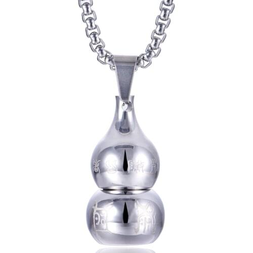 Gourd Pendant Cremation Ash Urn Necklace Memorial Keepsake Bottle Necklaces Jewelry for Women