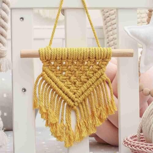 Nordic Simple Woven Tapestry Macrame Living Room Bedroom Dining Entrance Home Wall Props Outdoor Boho Woven Kids Hanging We P9X1