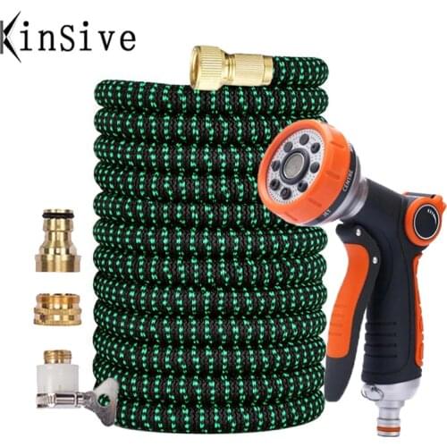 Expandable Garden Watering Hose flexible Magic water Hose Pipe High Pressure Car Wash Hoses Water Gun Washing foam spray noozle