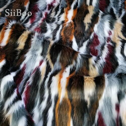 Siiboo 2020 new fashion multi color imitate fox fur fabric 6-7cm piling for accessories garments sp6274
