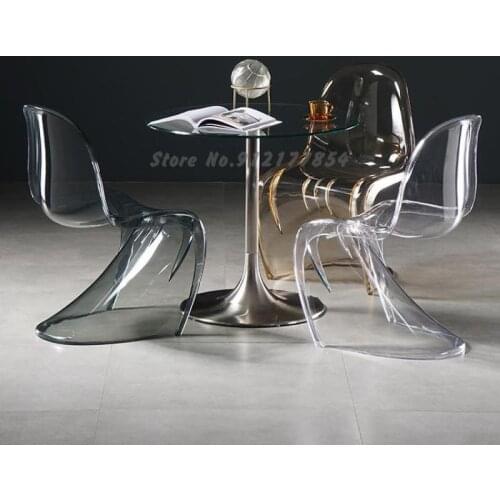 Nordic Designer Pan Dong Chair Creative Acrylic Dining Chair Ghost Crystal Makeup Stool Net Red Transparent Chair