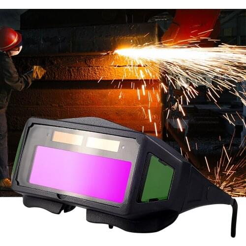 Solar Auto Darkening Welding Glasses Welding Safety Protective Glasses Welder Eye Protection Glasses Anti-Glare Anti-Fog Glasses