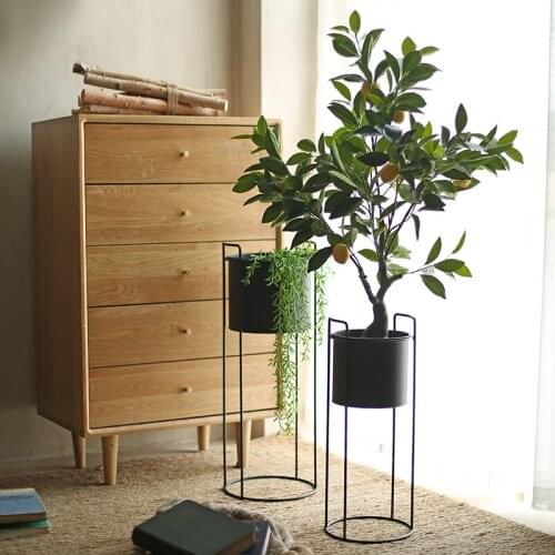 Creative Nordic Iron Flower Stand Black Balcony Living Room Indoor Floor Plant Metal Flower Shelf