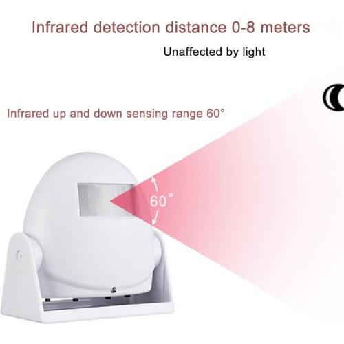 Smart alarm clock Burglar Alarm Infrared Motion Sensor Household Welcome Device Smart Chimes Door wall clock digital smart 2021