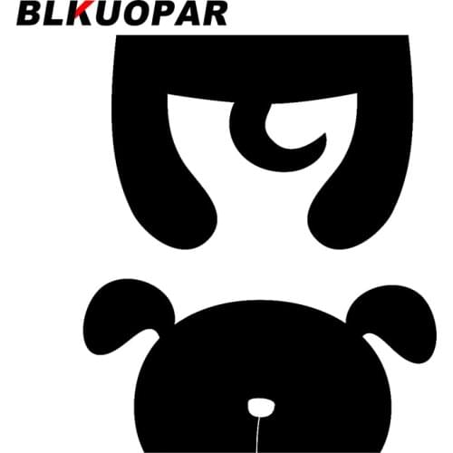 BLKUOPAR Dog Puppy Funny Face Head Car Stickers Anime Personality Decals Anime Motorcycle Windows Decor Car Door Protector