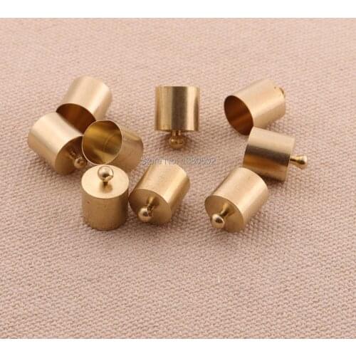 100pcs 10*14mm gold color metal cord end stopper for rope handmade diy decoration accessories